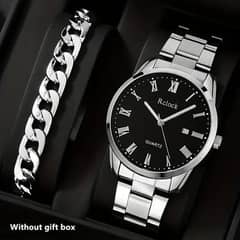 1pc Men'S Casual Quartz Watch with Calendar Feature, Round Zinc Alloy