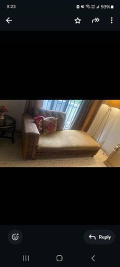 3 seater corner brown sofa