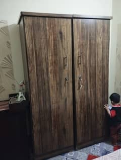 single bed with 2 door wardrobe and dressing