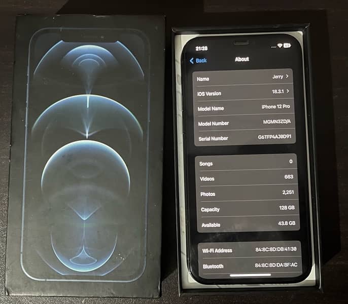 Iphone 12 Pro (Non PTA) 128GB with box 3