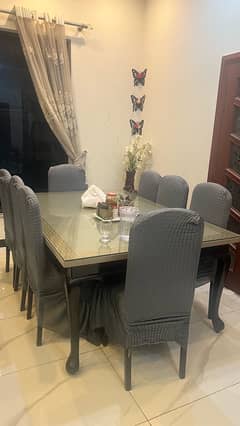 8 seater old wood strong dinning table