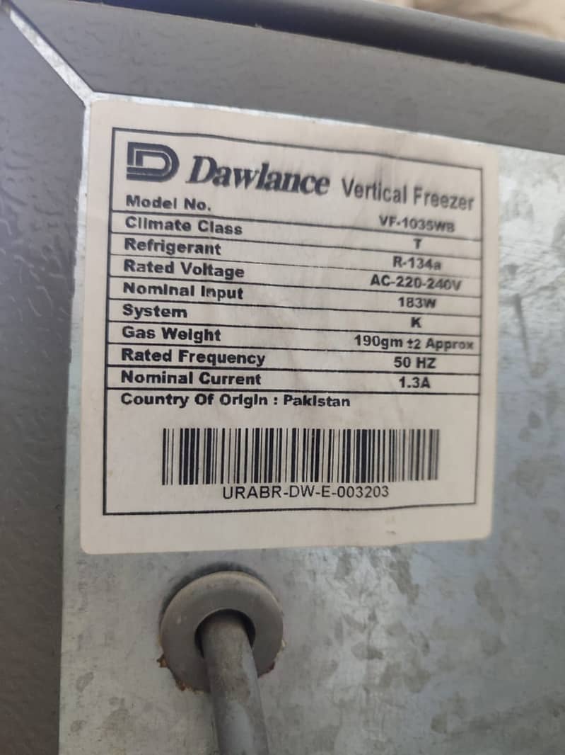 Dawlance Vertical Deep Freezer  VF-1035ws 2