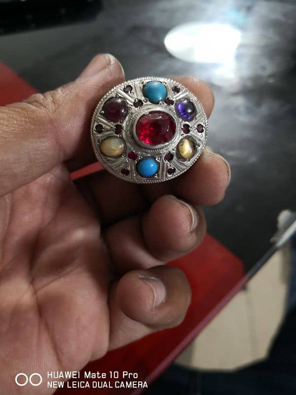 Chandi ring with orignal stone 2