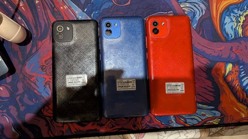 Samsung A03 for sale ( 3 phones ) Neat and Clean condition 1