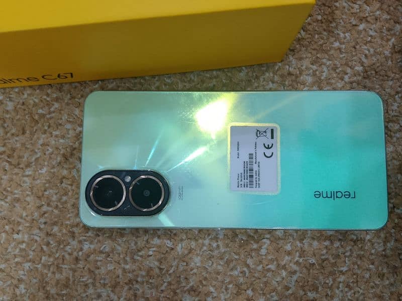 Realme c67, light green color 128 gb all accessories 0