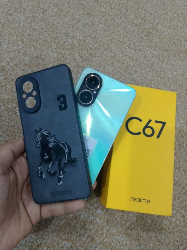 Realme c67, light green color 128 gb all accessories 7