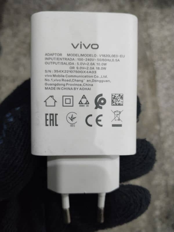 Vivo y21 18W box pulled fast adapter 0