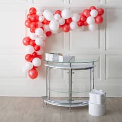 red and white balloon available