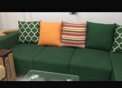 L shape sofa with table 7 seater