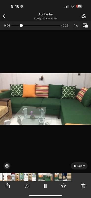 L shape sofa with table 7 seater 2