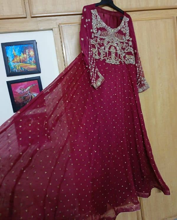 Maroon maxi just like new urgent sale 0