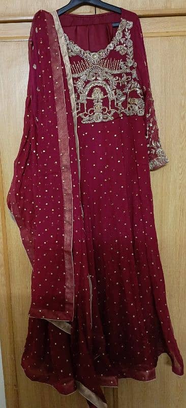 Maroon maxi just like new urgent sale 1