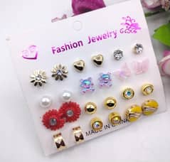 Trendy Artificial Stones Ear Studs