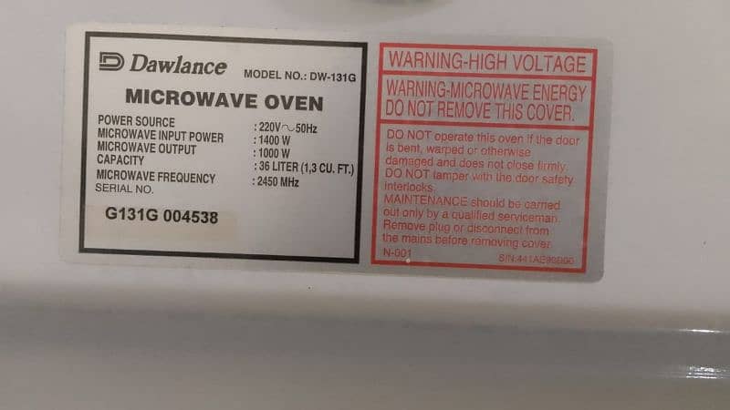 Dawlance Microwave Oven 36 liter capcity 4