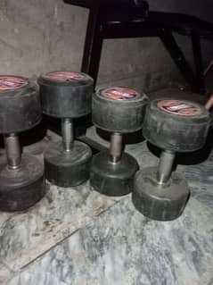 dumbbells for sell only one month used