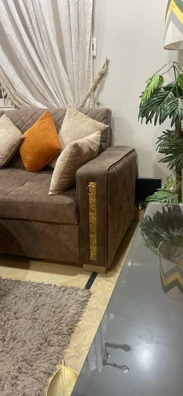 L shaped sofa in Turkish fabric 1