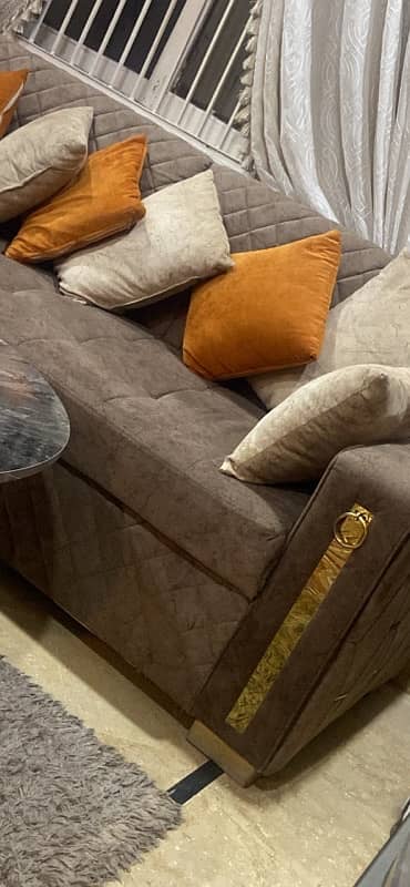 L shaped sofa in Turkish fabric 2