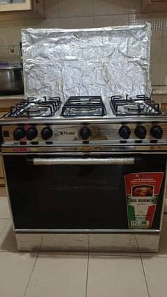 SKY Flame Cooking Range Oven AG Eight 34 inch 5 burner Black