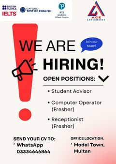 Female Student Advisor Computer Operator Receptionist