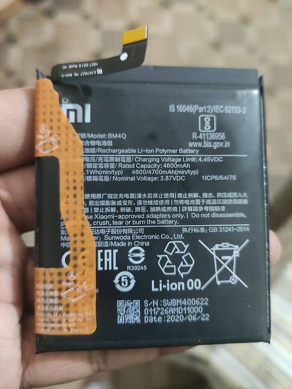 Poco f2 pro original battery 100% 0