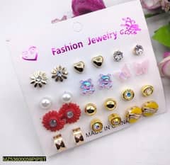 trendy artificial stones ear studs