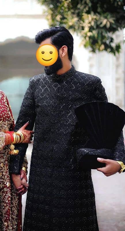 Black Sherwani | Sameer Sain inspired Design| black Embellishments 1