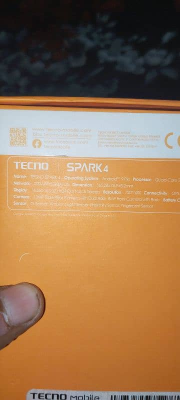 TECNO SPARK 4 MDEL NO  kC 2 13