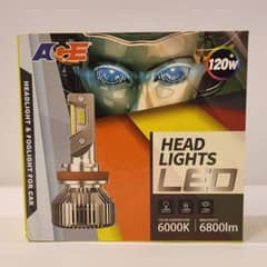 Ace led head lights for car with 12 months wranty