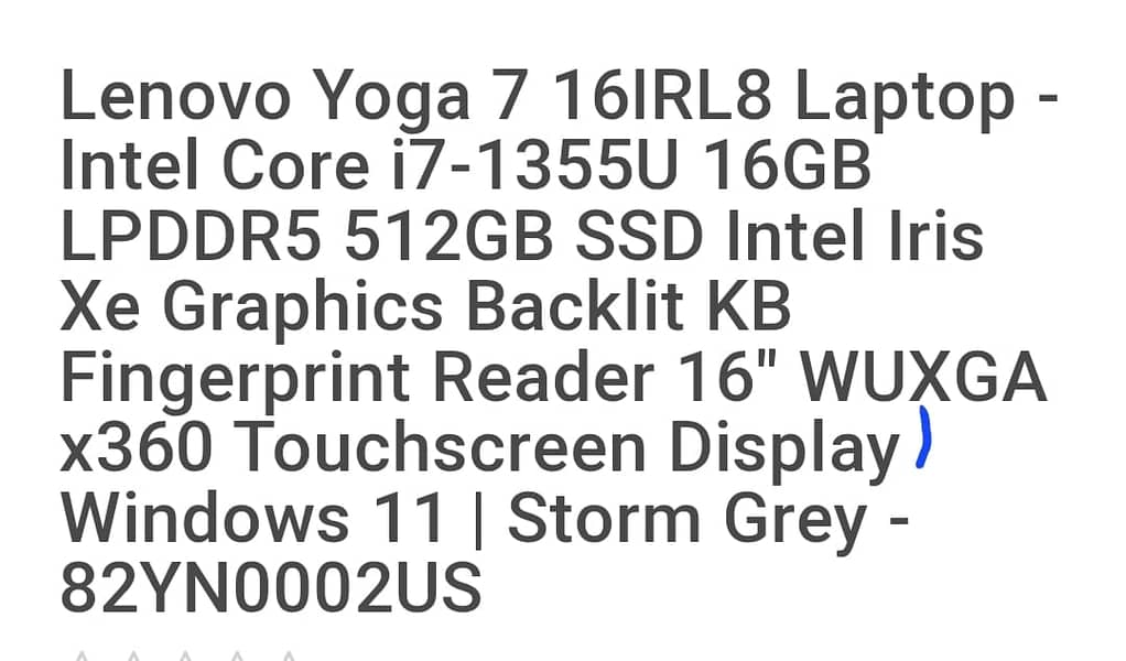 Lenovo Yoga 7 16IRL8 Laptop Up For Sale. 4