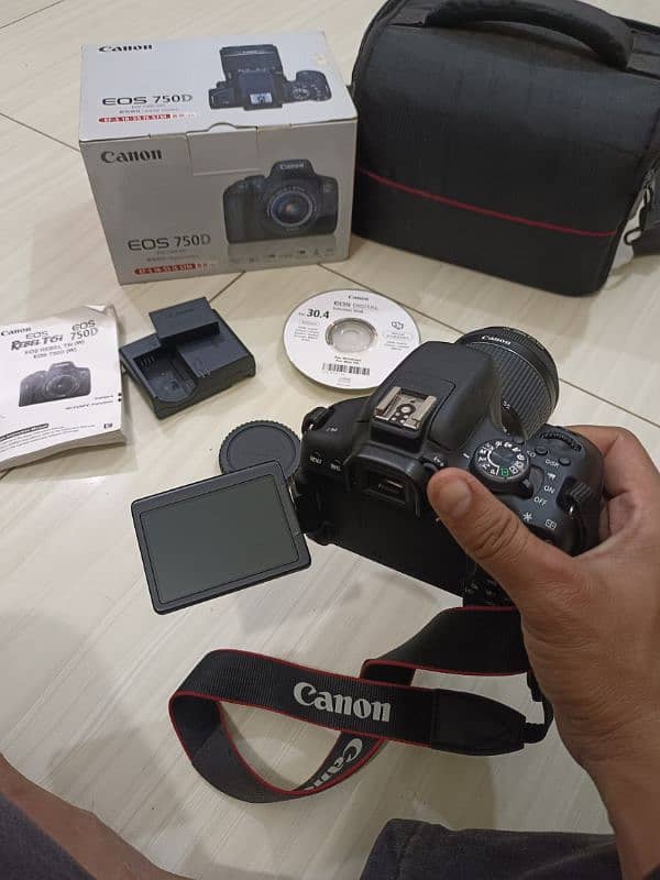 Canon 750D Dslr Camera With 18-55mm Lens Original Box 1