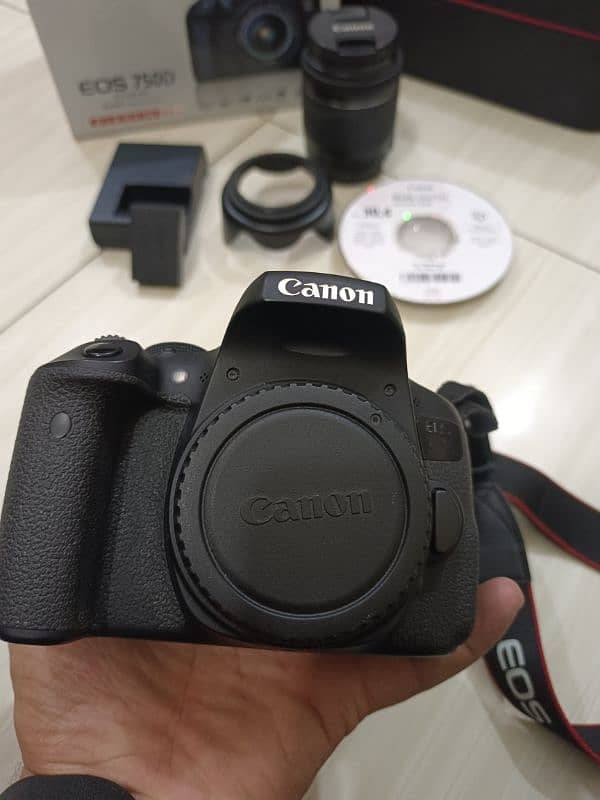 Canon 750D Dslr Camera With 18-55mm Lens Original Box 6