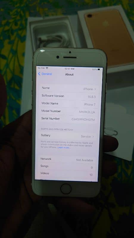 iPhone 7 128gb Gold PTA Approved 100% genuine 10