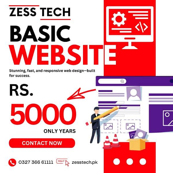 Website from 5000, SEO & Ads, Hosting 3000 per year, PK domain 3300 0