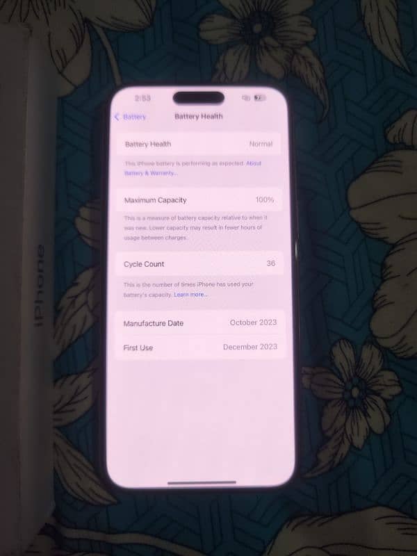 IPhone 15 pro max 256gb white titanium jv 1