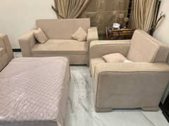 Cream Colour Sofa set with table