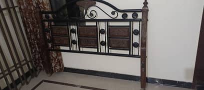 iron bed with mattress and wooden sheet urgently sale reasonable price