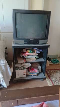 tv with tv trolley