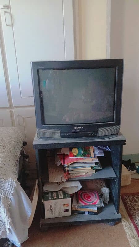 tv with tv trolley 2