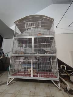 3 Portion big cage for Birds and pets middle portion with partition