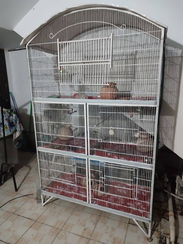 3 Portion big cage for Birds and pets middle portion with partition 2