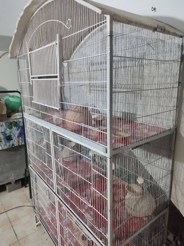 3 Portion big cage for Birds and pets middle portion with partition 3