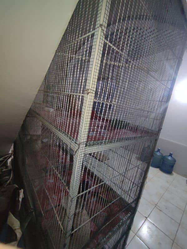 3 Portion big cage for Birds and pets middle portion with partition 6