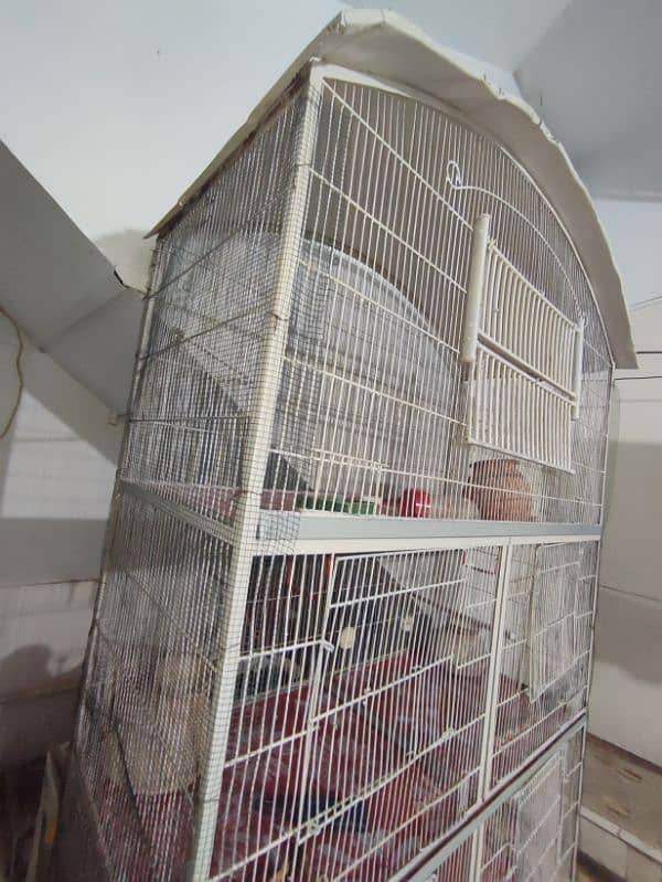 3 Portion big cage for Birds and pets middle portion with partition 10