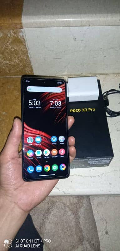 Poco X3 Pro 8+3 128 . . Fresh condition 10/9 . . Box with charger 3