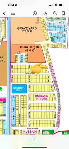 Open form 10 Marla plot no 539 Hussain block sector C Bahria town Lahore