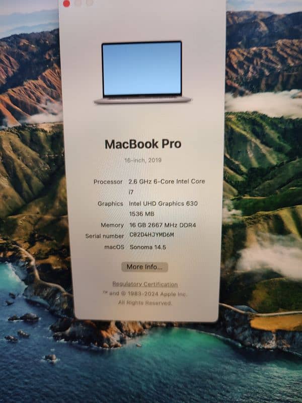 MacBook Pro 16" 2019 for sale 0