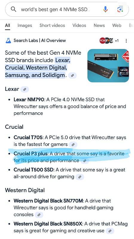 New Crucial 1 TB P3 Plus Gen 4 NVMe SSD 4.0x4 for laptop & PCs 6