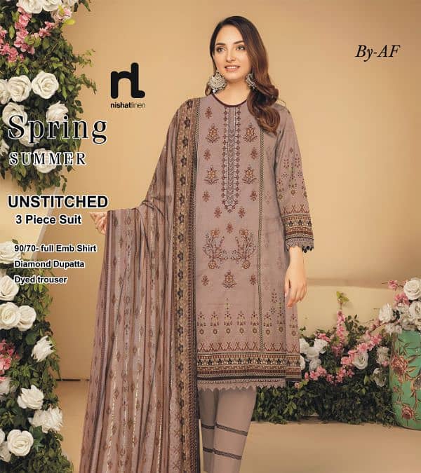 Ladies branded unstitched suits 4