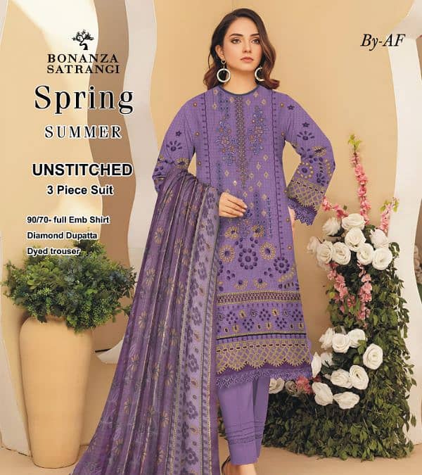 Ladies branded unstitched suits 7