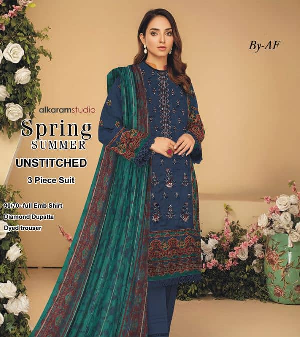 Ladies branded unstitched suits 10